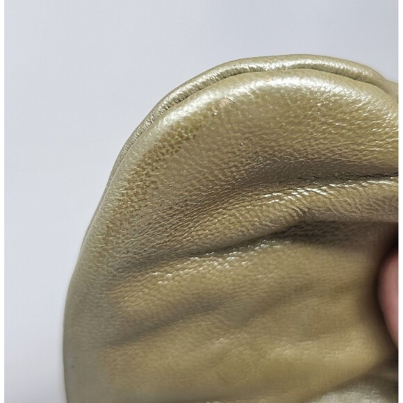 Vintage Green Italian Leather Cream Marbled Tortoise Shell Kiss Lock Coin Purse - Picture 6 of 8